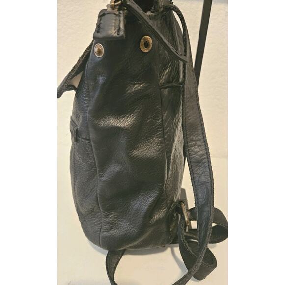 American Leather Co. Liberty Backpack Black Soft Leather *read 10x11x4 main image 10